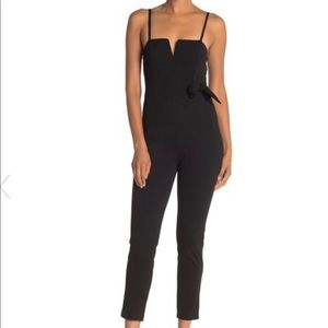 Max & Ash Wrap Jumpsuit with V Black Small Straps